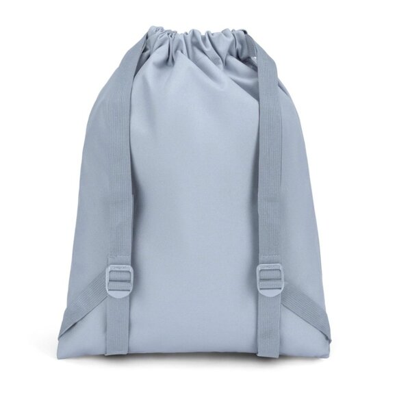 JanSport Drawstring Backpack With Front Zipper Pocket In Light Blue - Picture 6 of 6